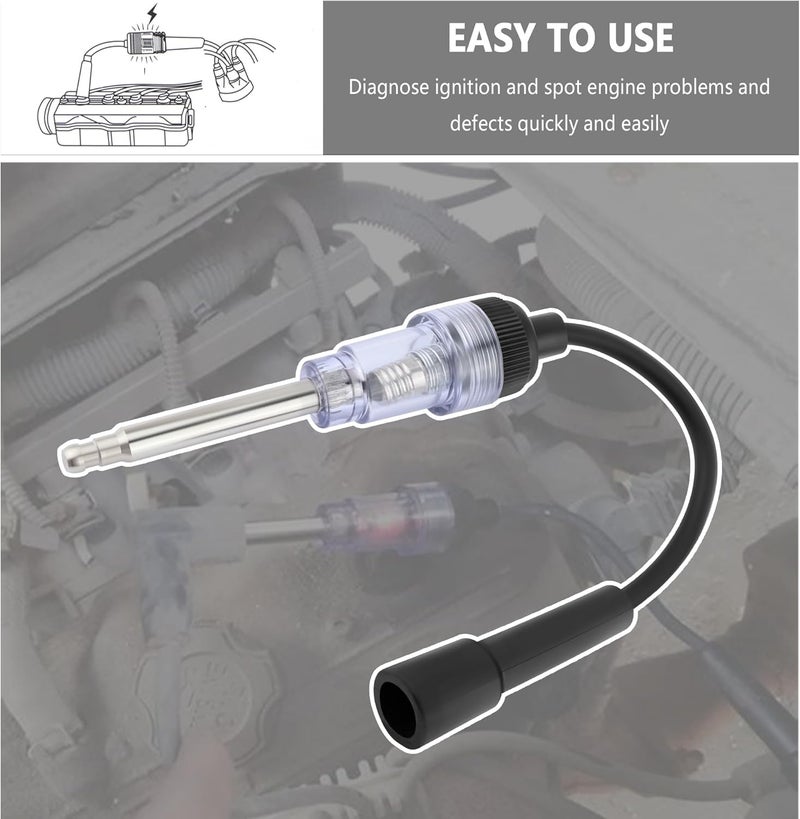 Stacool Spark Plug Tester with Indicator Lights,Spark Tester Small Engine for Check Ignition System,Universal Ignition Coil Tester Tool Car Accessories for Cars,Motorcycle,Lawn Mower (1PCS) - Image 5